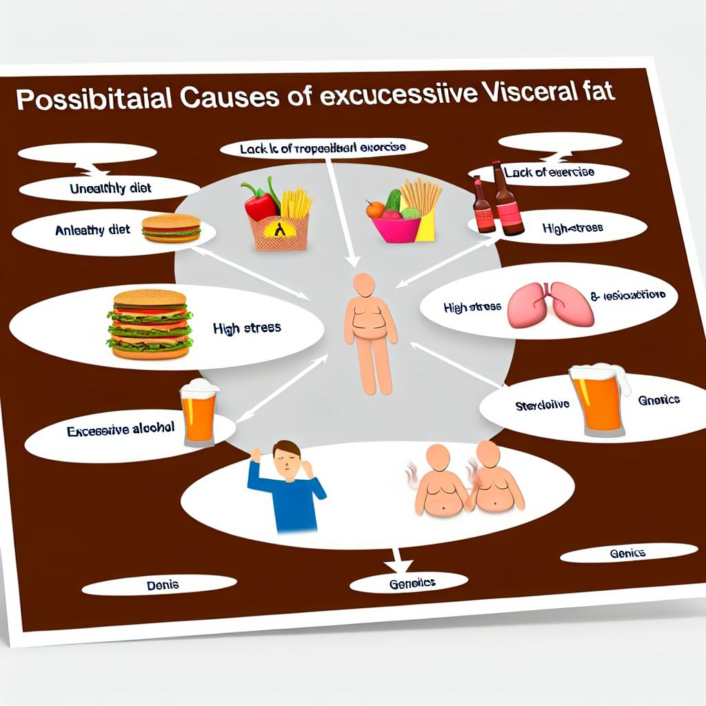 Příčiny nadměrného viscerálního tuku